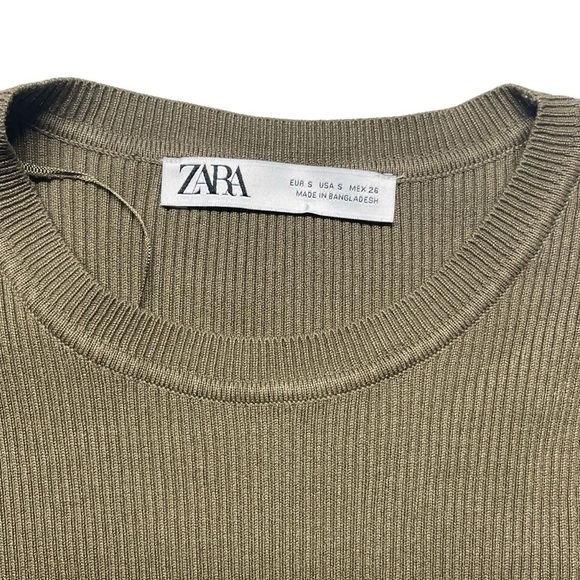 Zara Long Sleeve Crew Neck Body Con Maxi Dress Size Small - Picture 12 of 14